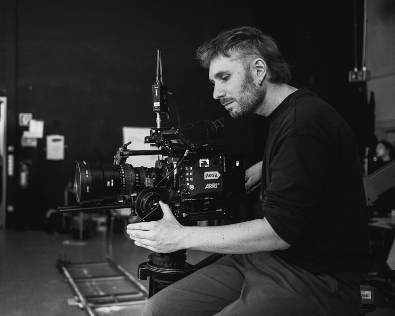 Berlin Photographer and filmmaker julian umdenbach is working on set